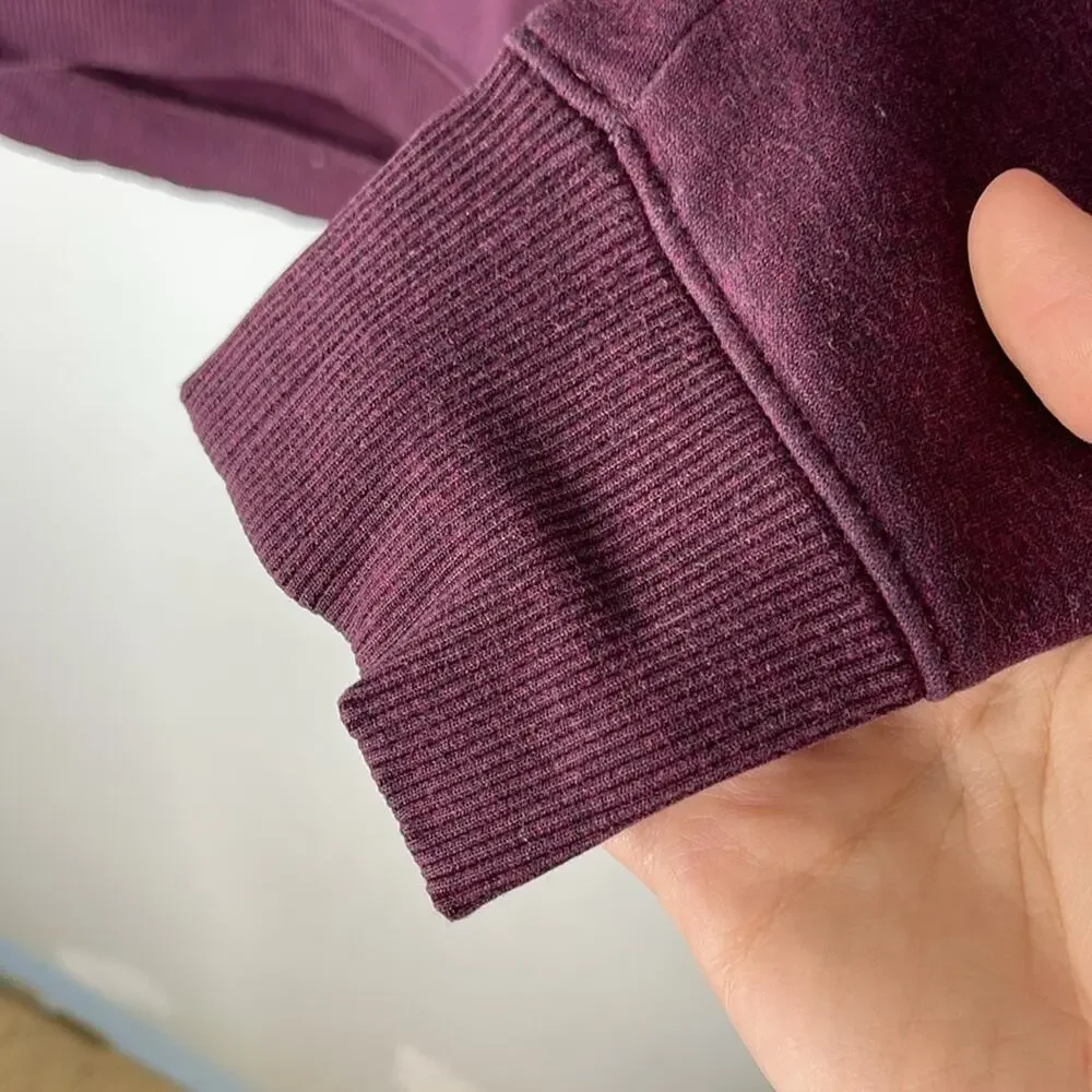 ATHLETA Plum Cowl Neck Pullover Polyester Blend Sweatshirt Top Size Medium - Picture 4 of 10